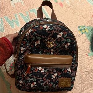 Disney Winnie the Pooh Floral Backpack with Brown Accents